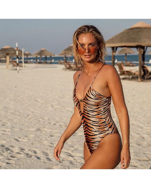 Cherina Beachwear Llc Brown Gianni Swimsuit