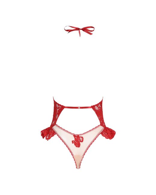 Belle -et-BonBon Red Valentina Bright Cherry Lace Body Valentines Gift Wrapped