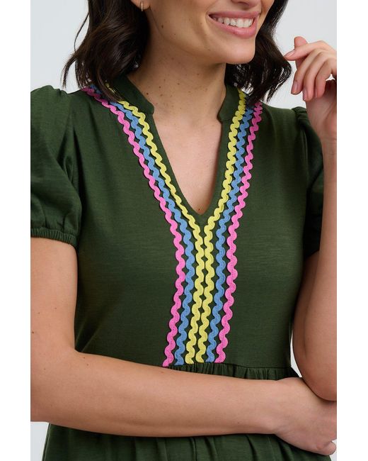 Sugarhill Green Renee Jersey Midi Dress, Ric Rac