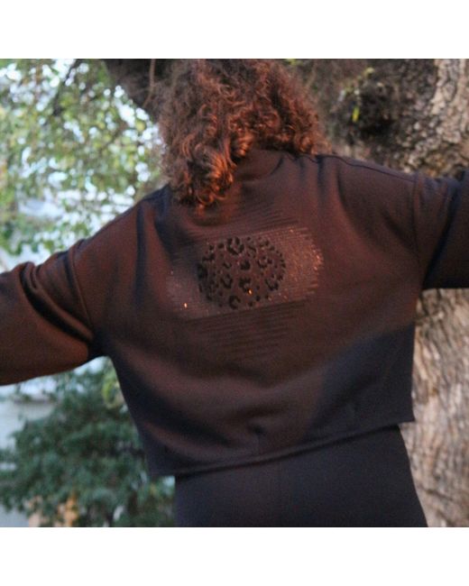Joy-Es Black Leopard Patterned Cardigan