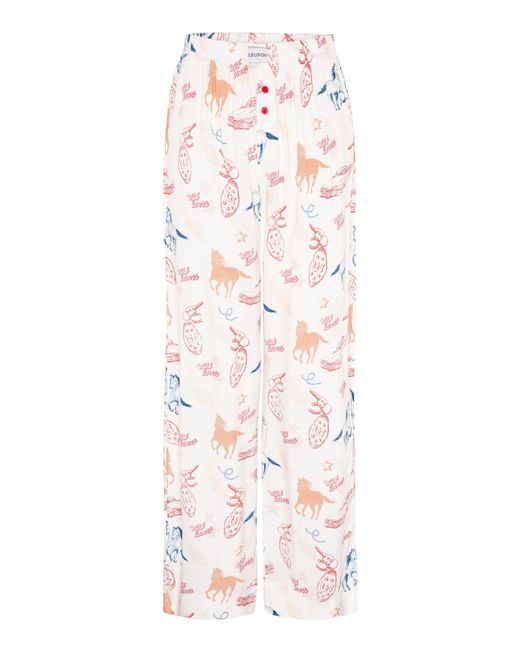 Wild Lovers White Roselie Pjyama Trousers