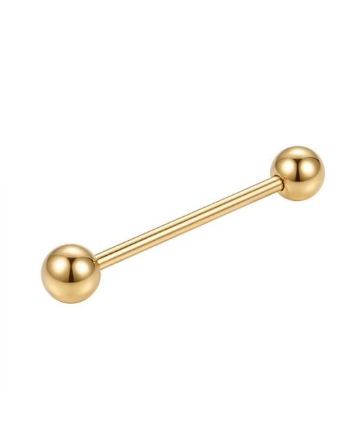 Zahav Jewelry Metallic 10K Solid Tongue Barbell