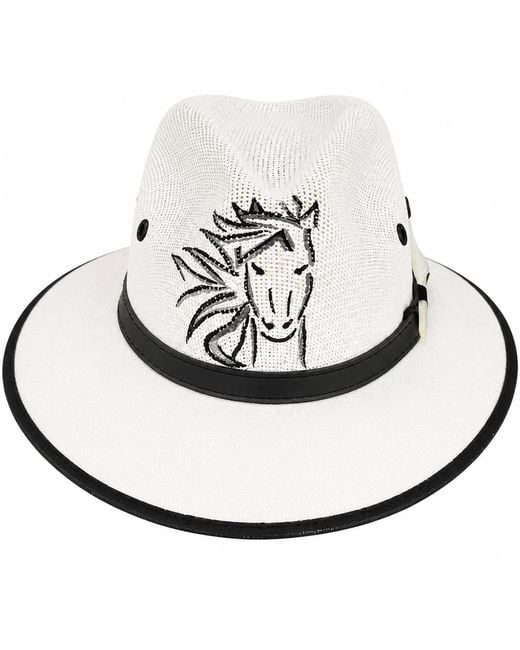 Bella Soul Metallic Spirit Of The Horse Painted Jute Hat