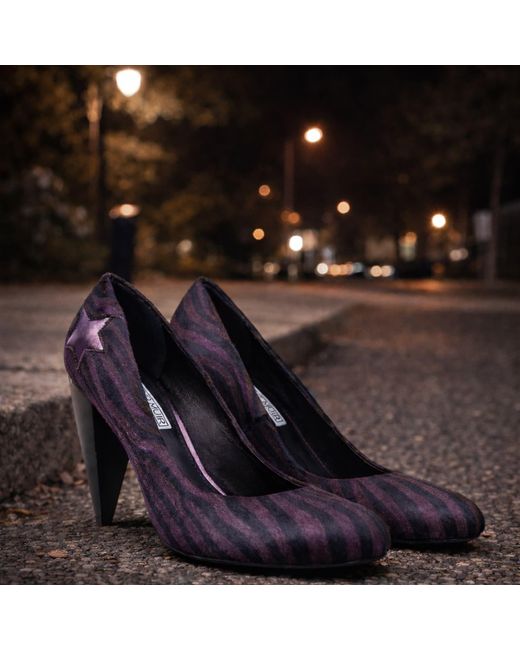 Rosamund Muir London Blue India & Zebra Print Calf Hair With Star Heels
