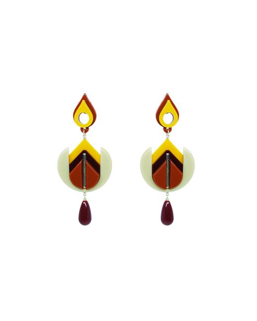 Gissa Bicalho Metallic Handmade Earring Iolanda Kahki