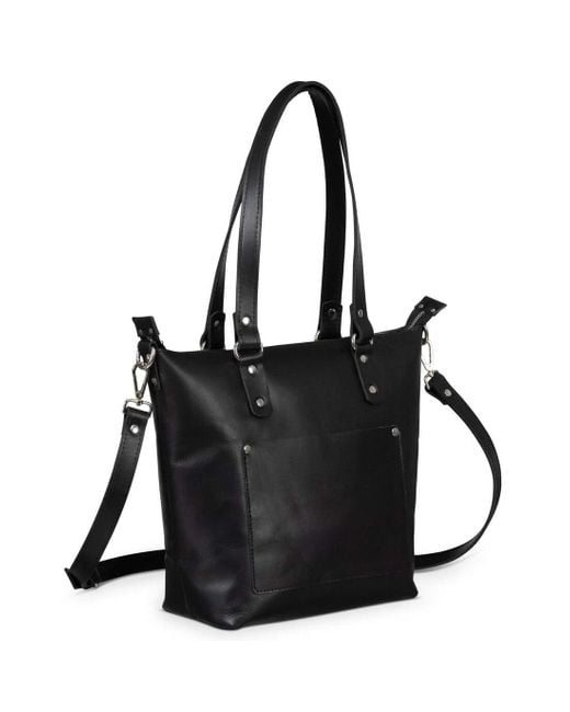 Hides Leather Co. Black Handmade Large Tote Crossbody Bag