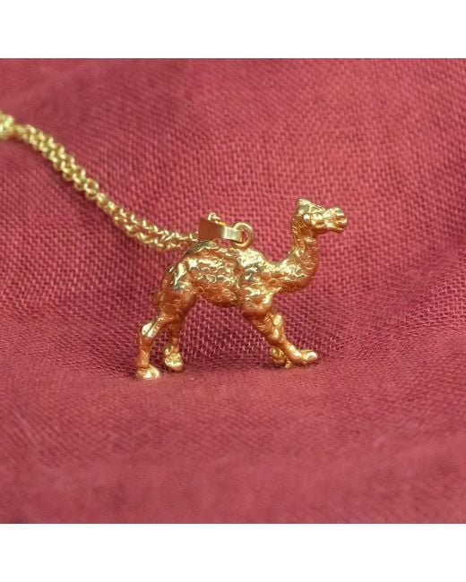 Simon Kemp Jewellers Metallic Camel Pendant Eighteen Carat On Solid Sterling