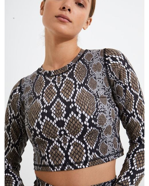 Lula-Ru Gray Neutrals Long Sleeve Top
