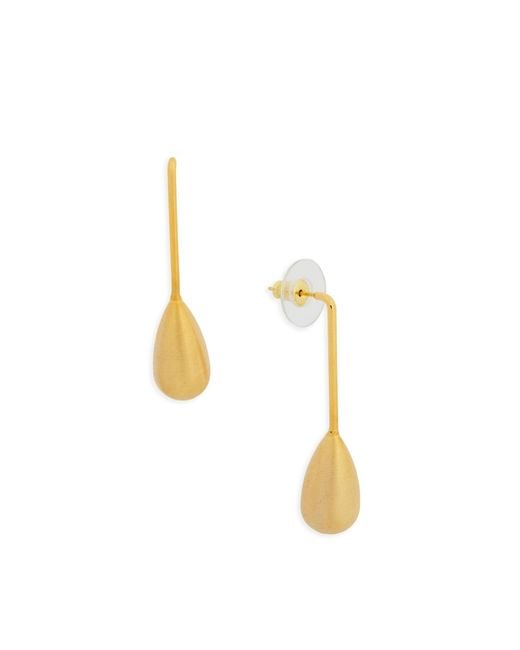 Saachi Metallic Metal Petal Drop Earrings