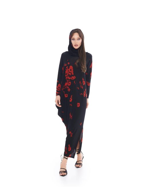 Tessitura Red Poppies Long Dress