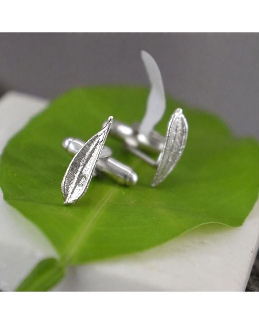 Mother Nature Jewelry Metallic Leaf Cufflinks, Suit Accessories for men