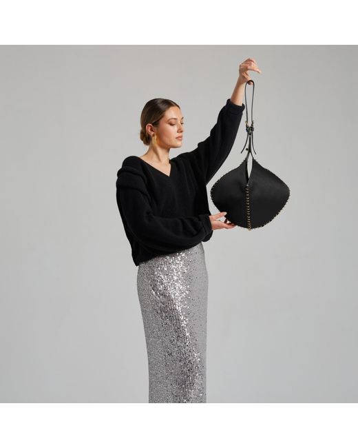 Danni Ro Black Virginia Rhombus Bag