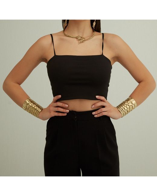 Zeworks Metallic Nefertiti Cuff Bracelet