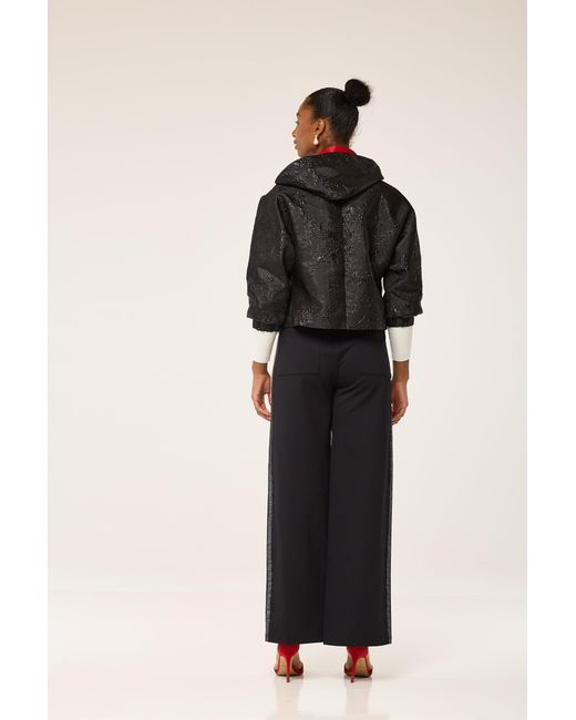 Lioness by Tf Black The Embossed Flowery Hoodie Jacket