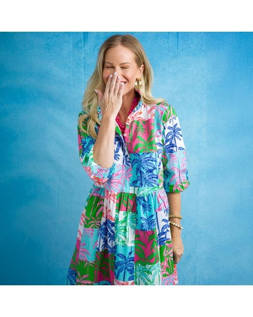 Mary Marshmallow Blue Frannie Dress Long