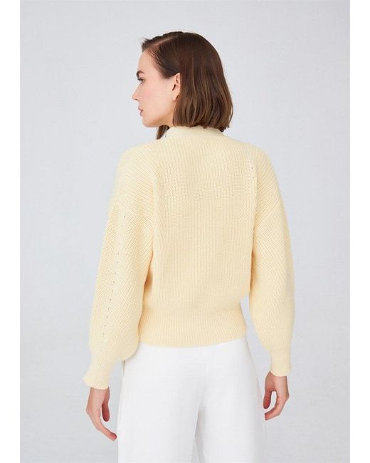 Peraluna Yellow Olivia V-Neck Cardigan