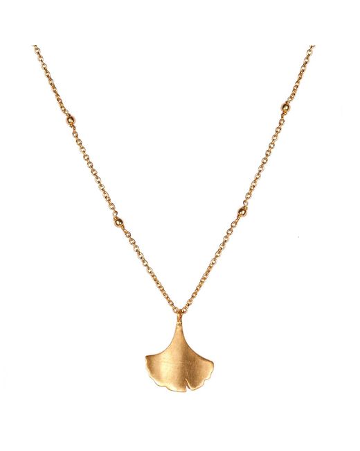 Christina Greene Metallic Biloba Short Necklace