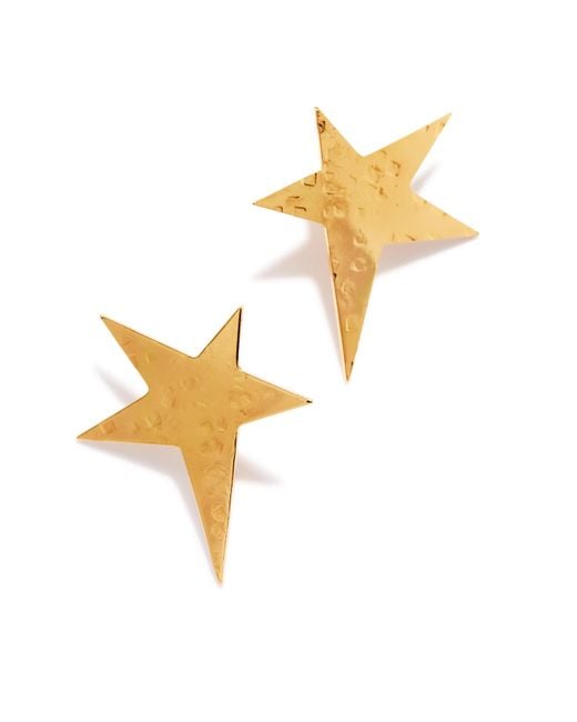 Jaredjamin Metallic Shooting Star Clip On Earrings