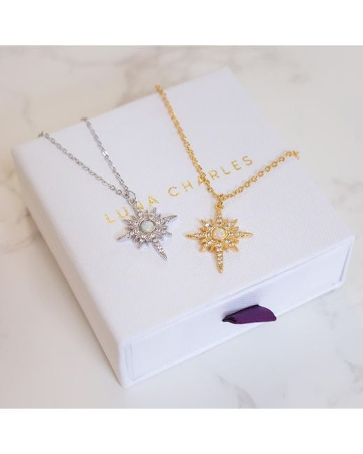 Luna Charles Metallic North Star Pendant Necklace