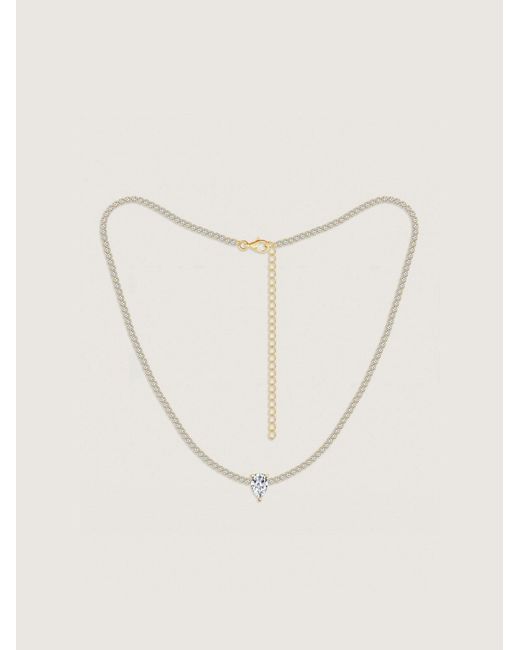 Diamonbliss Natural Marilyn Monroe Solo Pear Tennis Necklace