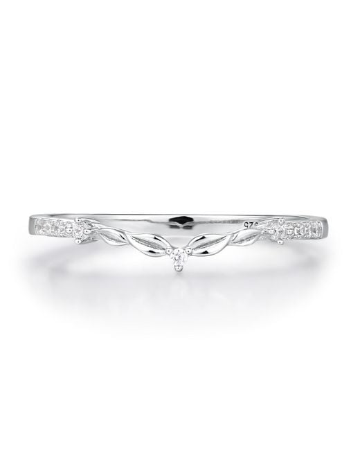 Azura Jewelry New York White Glowing Orchid Band Vermeil