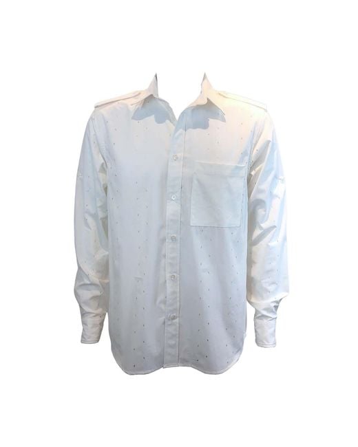 SNIDER Blue Leaf Long Sleeve Shirt for men