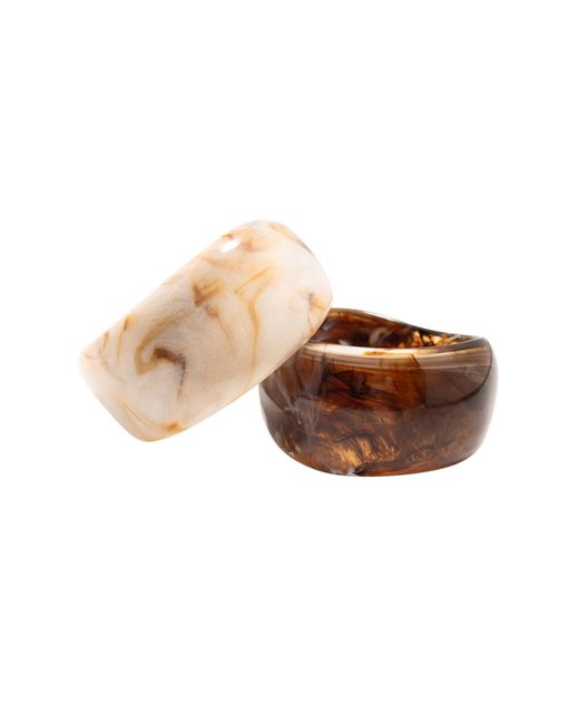 Miss Cecilia Natural Neutrals Molten Marble Bangle