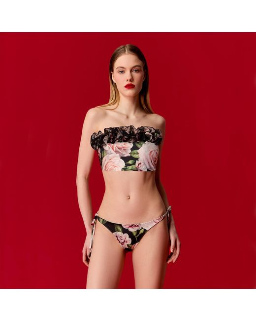 Nur Karaata Black Bloom Clara Short Waisted Bikini