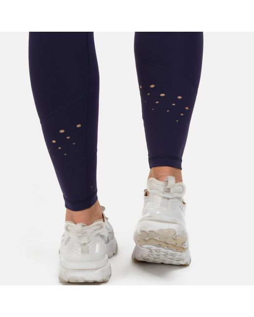 Perky Peach Blue High Rise Laser Full Length Leggings