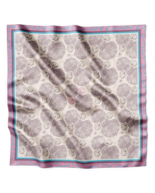 Lamberty Munich Multicolor Sea-Shells Classic Silk Scarf
