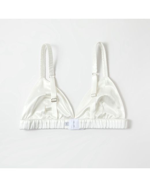 Soft Strokes Silk White Classic Pure Silk Bralette