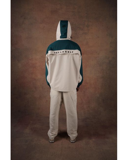 FELLA SWIM Green Panel Tech Jacket for men
