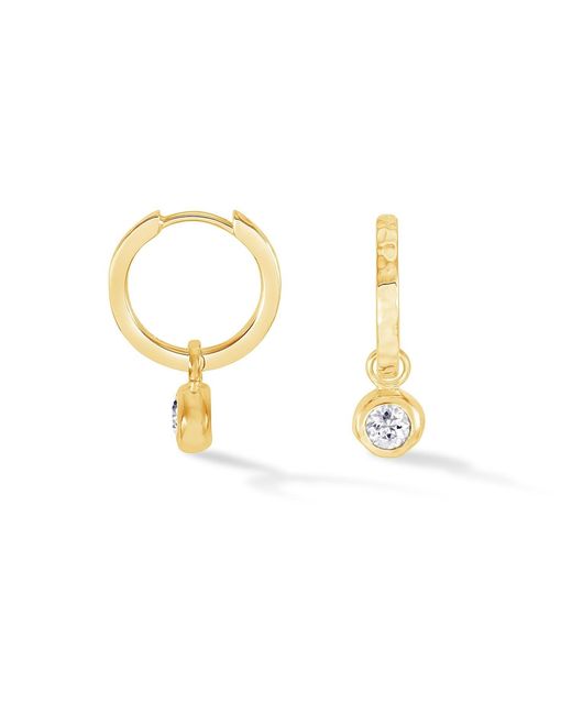 Dower & Hall Metallic Topaz Hammered Huggie Hoops