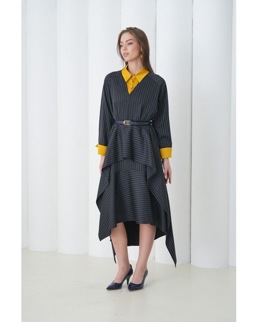 Lumina Eligma Blue Aurelia Sculpt Dress