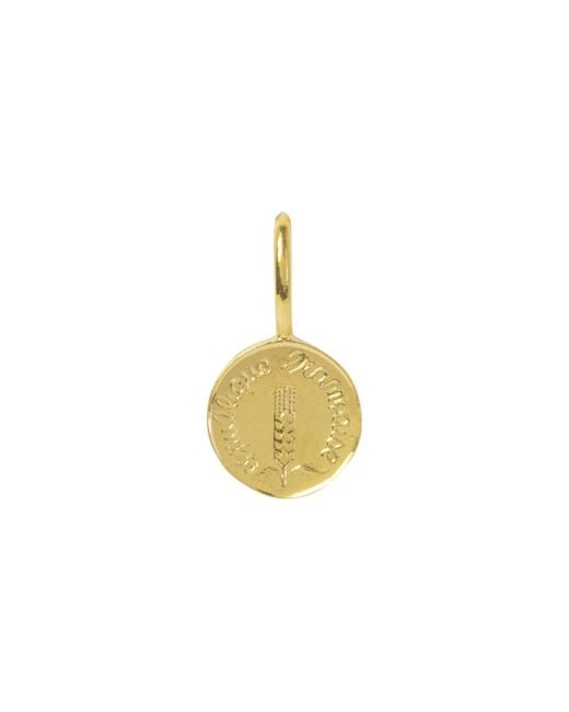 Katie Mullally Metallic French Centime Coin Charm Plated Necklace