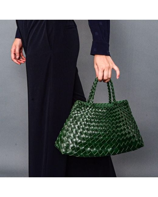 Rimini Green Hand Woven Tote 'Adelina'