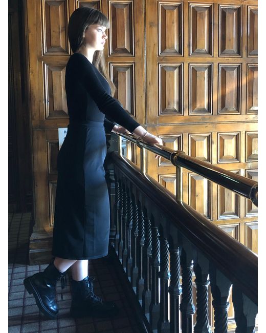 Frock Tales Black Below The Knee Shobhana Skirt