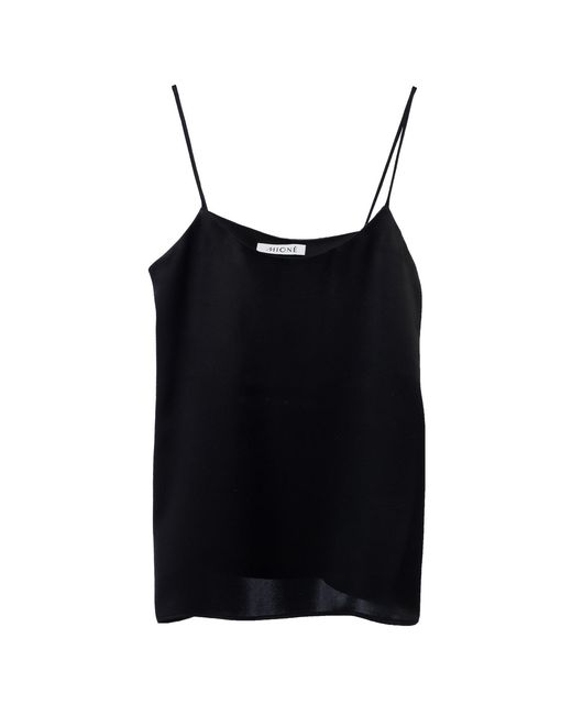 MIONÈ Black Silk Camisole Top