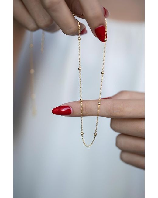 Spero London Metallic Bead Chain Sterling Satellite Necklace