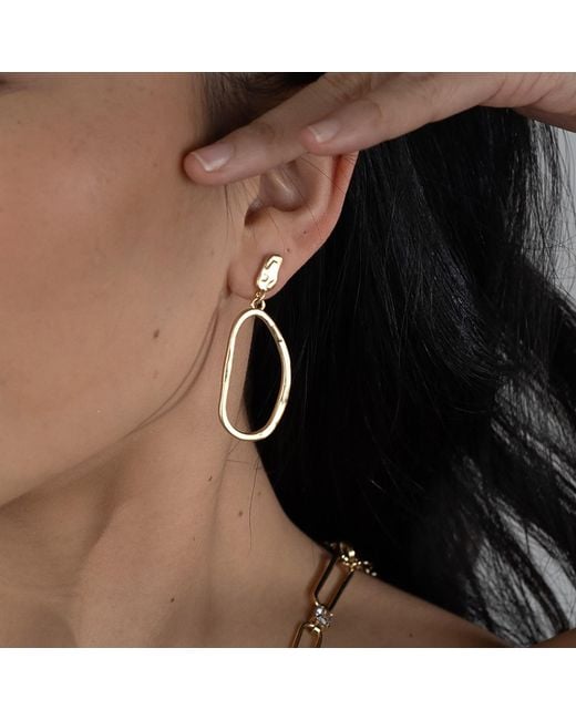 Rare Matters Jewelry Metallic Sculpted Hoops Earrings