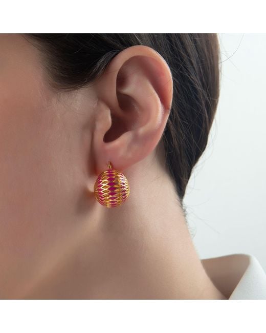 Milou Jewelry Pink Basket Earrings