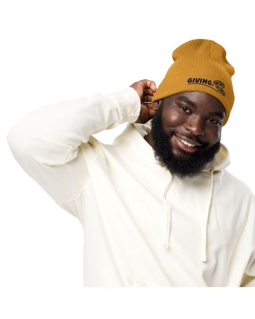Anchor and Crew Yellow Mustard Giving Gen. Organic Cotton Embroidered Beanie