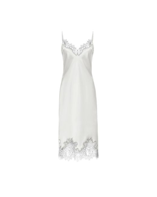 Avenue 8 White Lace Detailed Midi Cami Dress