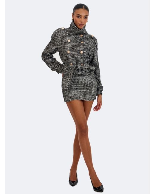Miss Circle New York Black Sandra & Tweed Mini Skirt