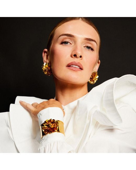 PINAR OZEVLAT Yellow Dahlia Cuff