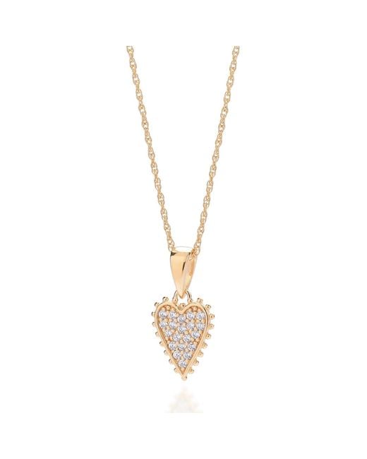 Nellou Jewellery Metallic Eternal Studded Heart Necklace Plated Sterling