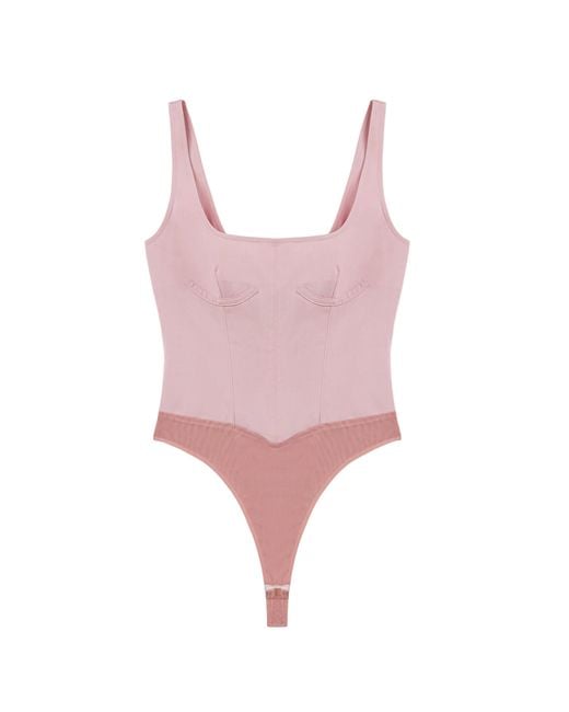 Nocturne Pink Boned Detail Bodysuit