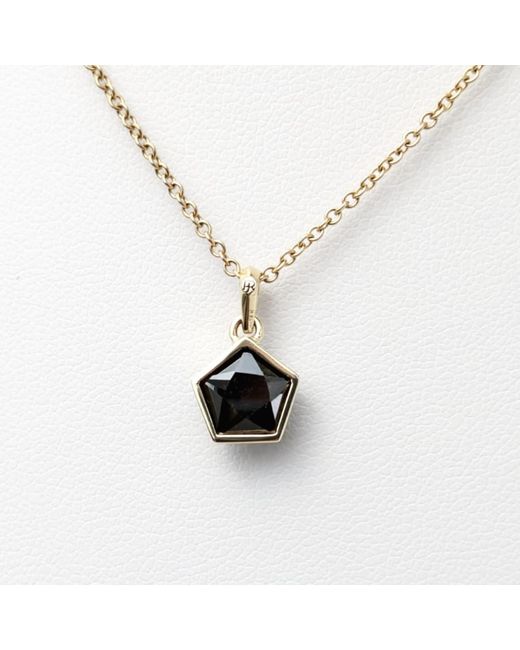 Rahul's Jewels Black 2.31 Carat Genuine Diamond Pentagon Shaped Sanctum Pendant