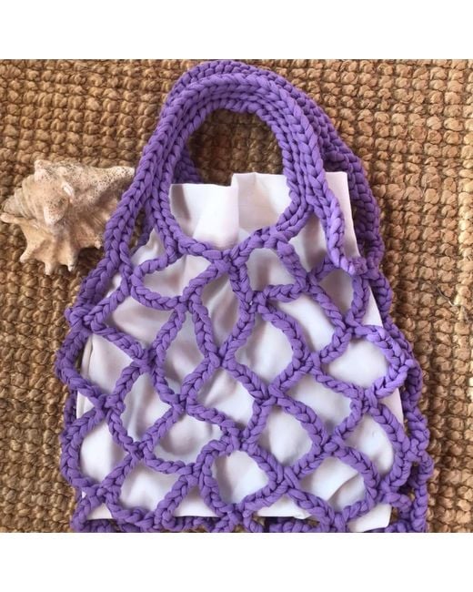 Springmoonatelier Blue Young Style Hand Woven Bag