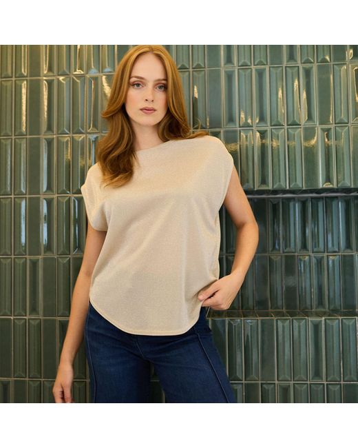 Me & Thee Natural Neutrals Needs Must Ivory Lurex Tee